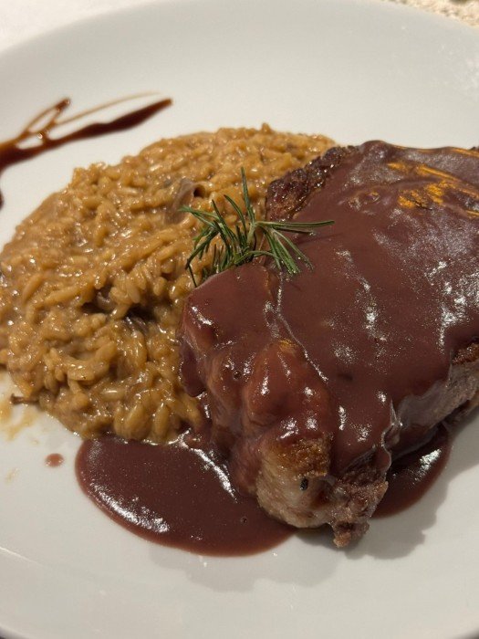 Entrecote Angus com Risoto Funghi Porcini